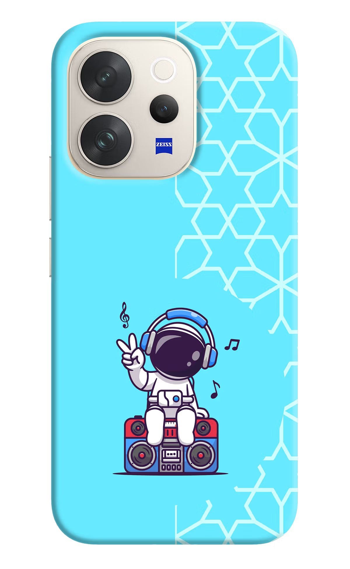 Cute Astronaut Chilling Vivo V70 5G Hard Case Back Cover by Casekaro