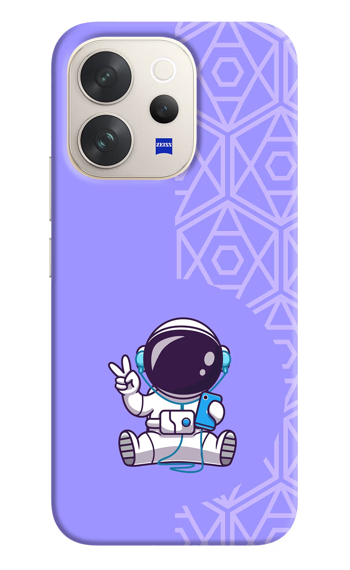 Cute Astronaut Chilling Vivo V70 5G Hard Case Back Cover by Casekaro
