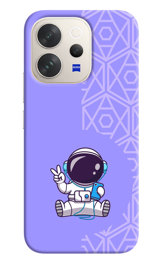 Cute Astronaut Chilling Vivo V70 5G Hard Case Back Cover by Casekaro