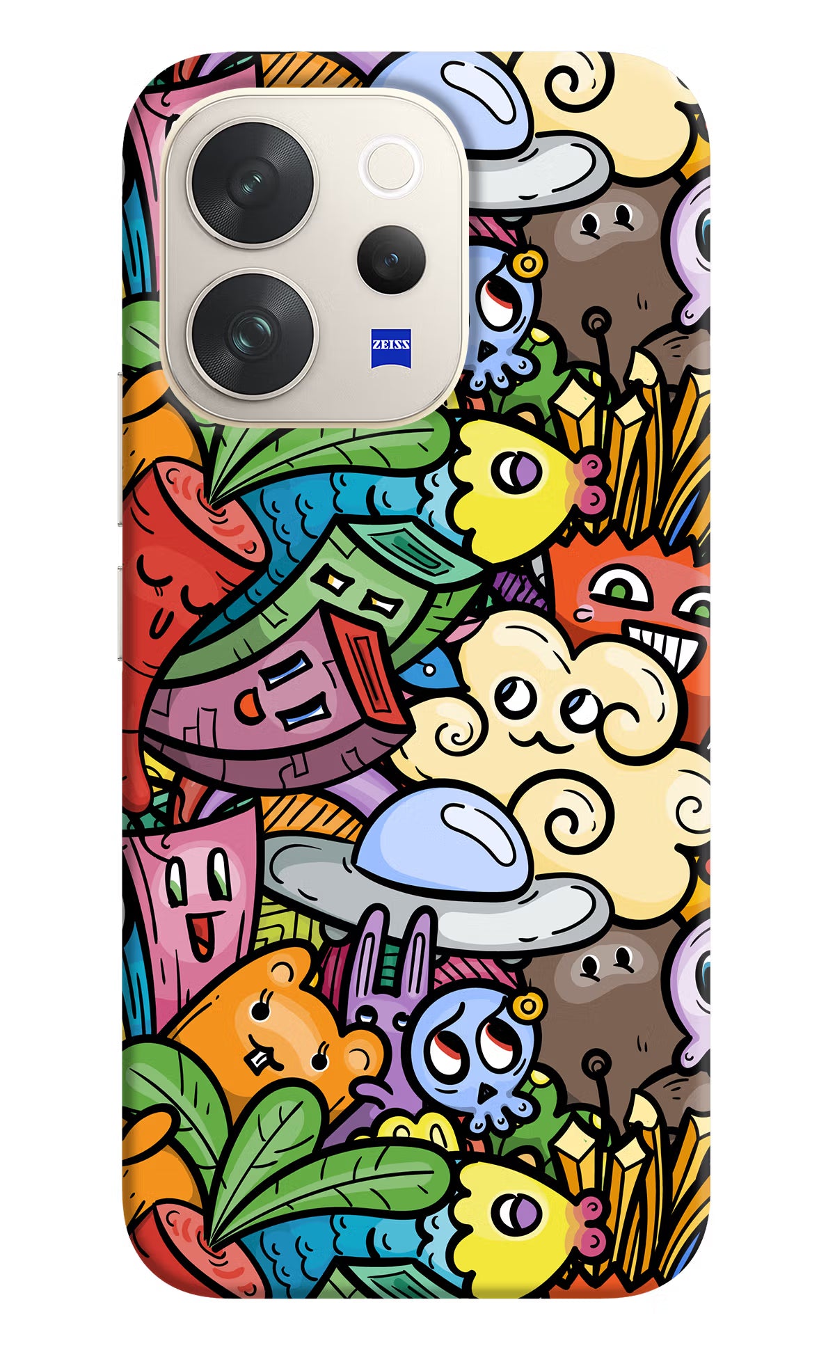 Veggie Doodle Vivo V70 5G Hard Case Back Cover by Casekaro