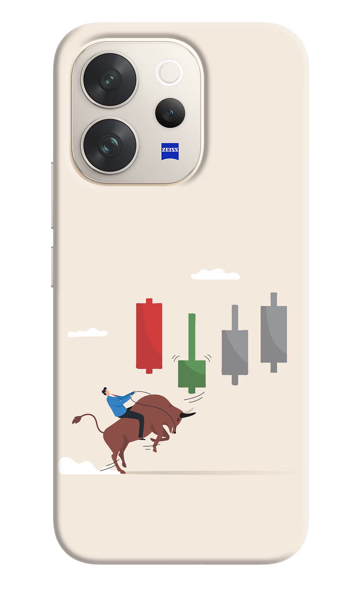 Bull Trading Momentum Vivo V70 5G Hard Case Back Cover by Casekaro