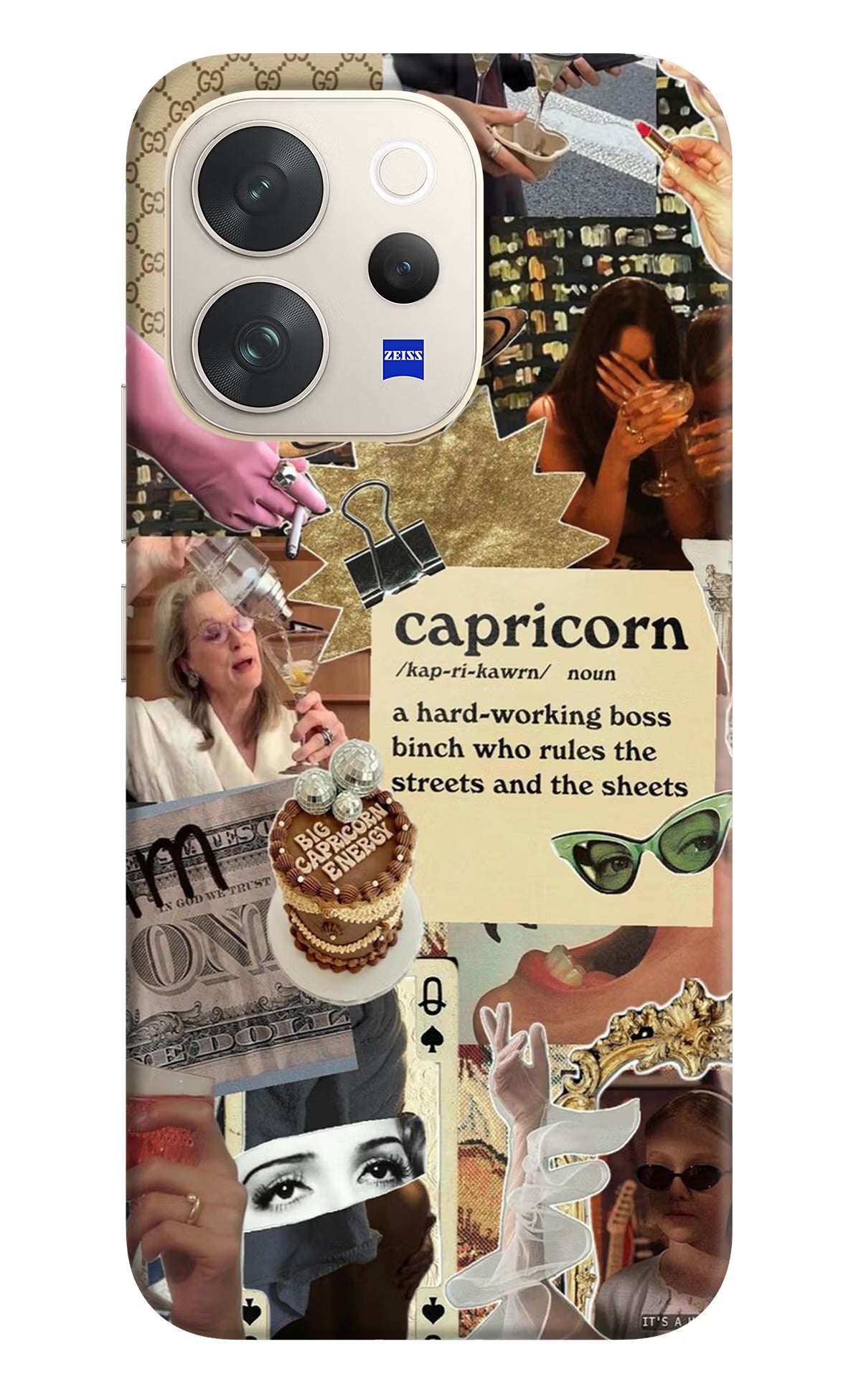 Capricorn Zodiac Vivo V70 5G Hard Case Back Cover by Casekaro