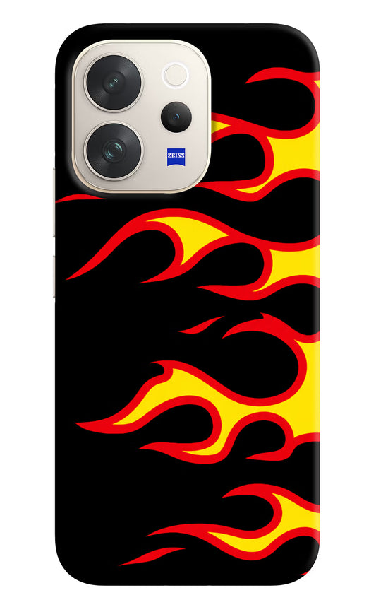 Side Sweep Flames Vivo V70 5G Hard Case Back Cover by Casekaro