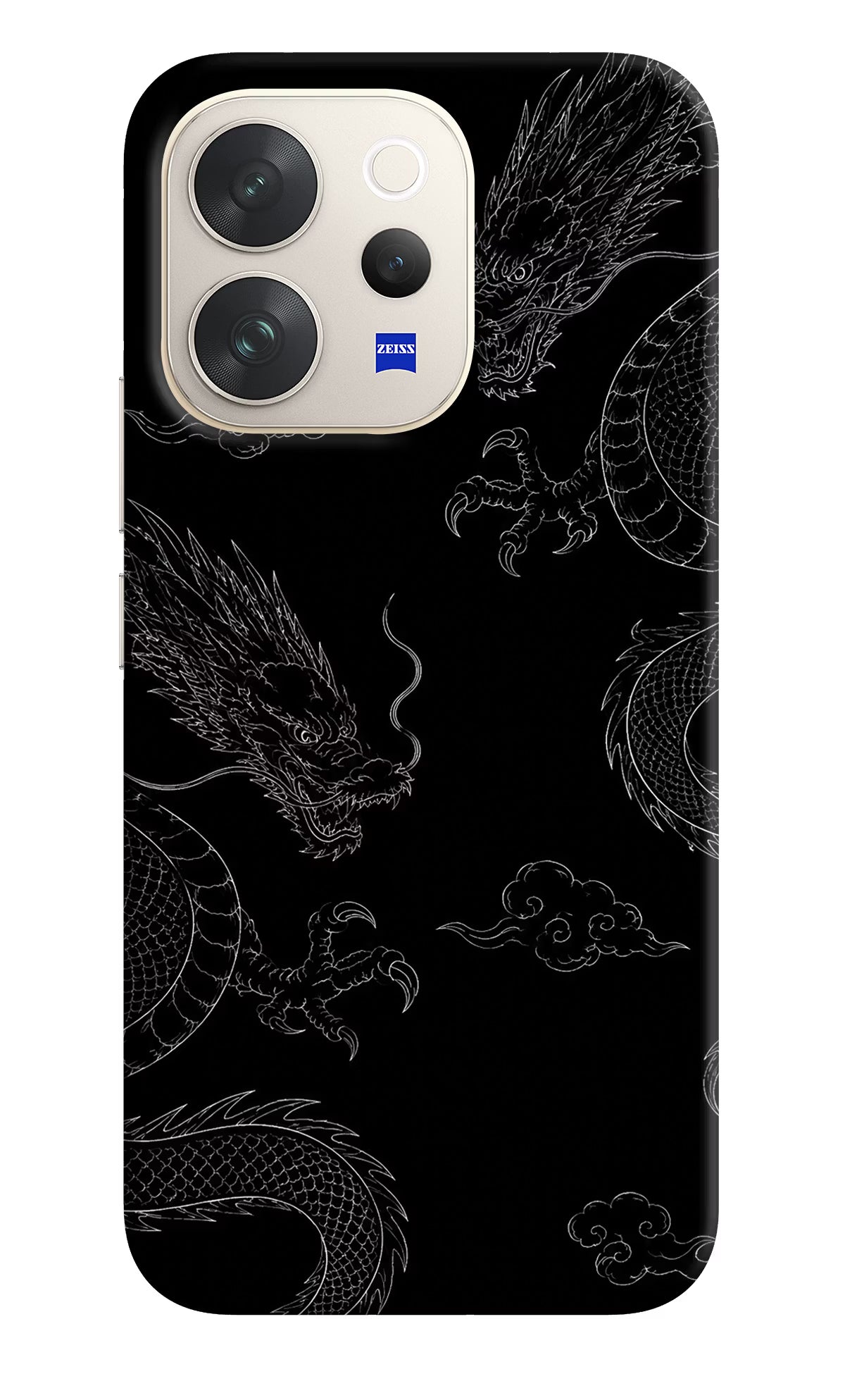 Twin Dragons Vivo V70 5G Hard Case Back Cover by Casekaro