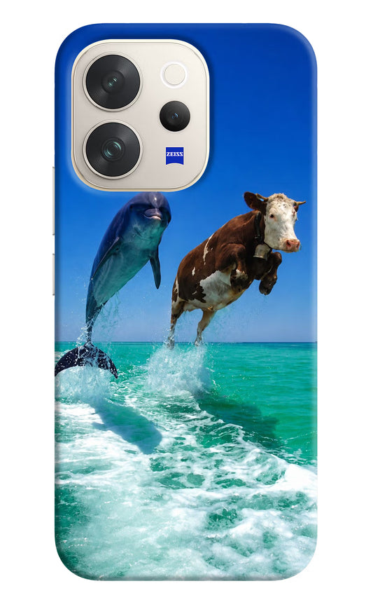 Dolphin vs Cow Vivo V70 5G Hard Case Back Cover by Casekaro