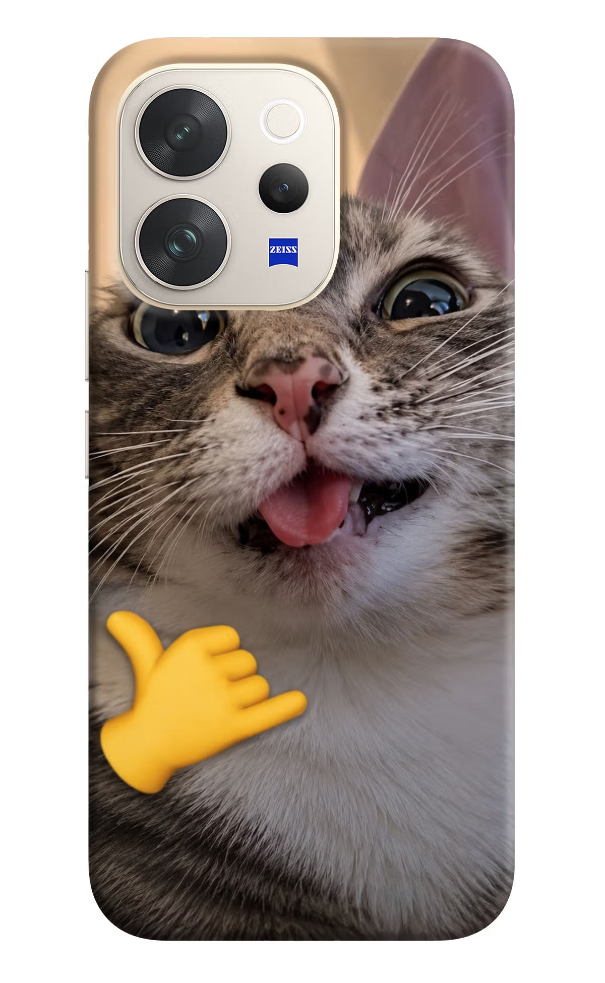 Silly Cat Call Vivo V70 5G Hard Case Back Cover by Casekaro