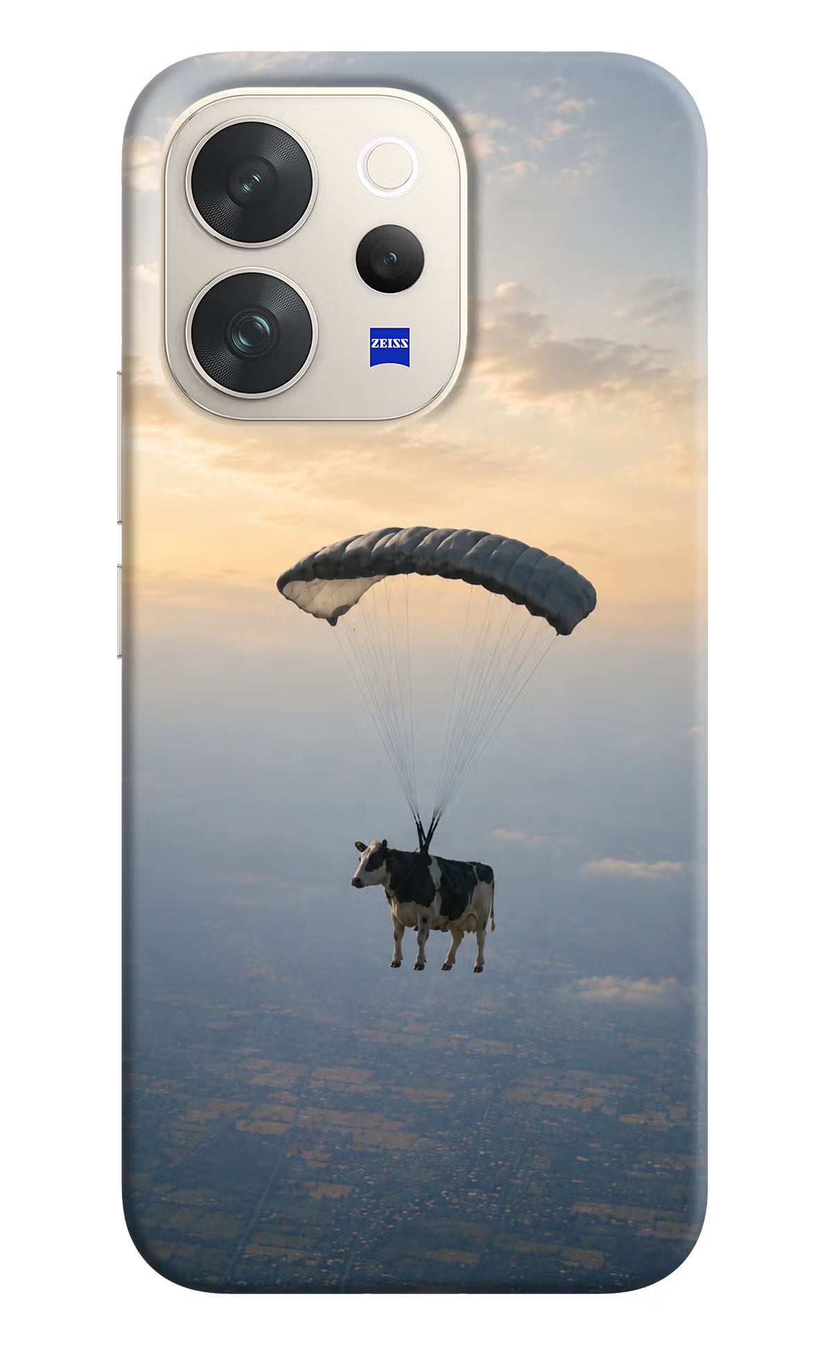 Skydiving Cow Vivo V70 5G Back Cover
