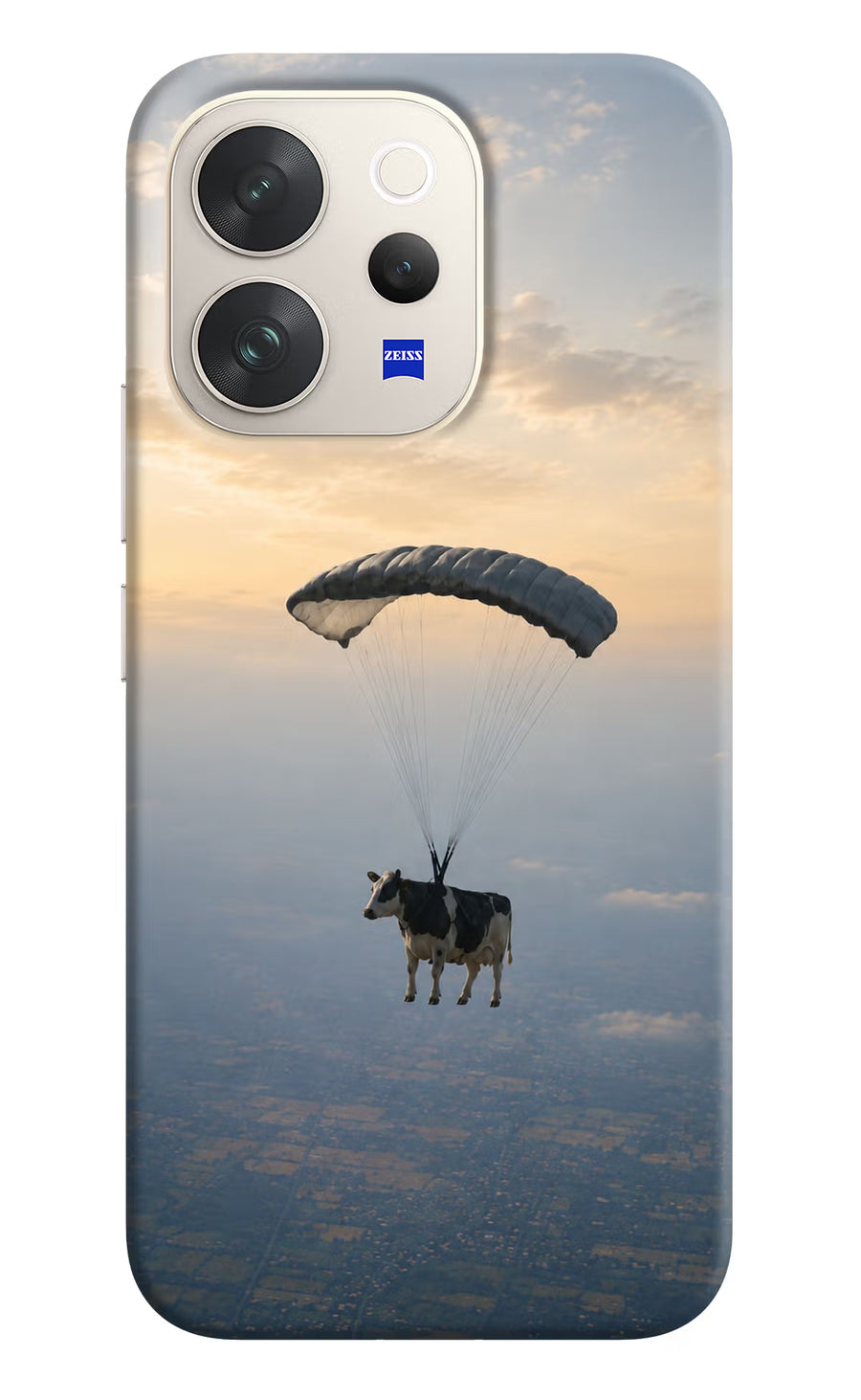 Skydiving Cow Vivo V70 5G Back Cover, Hard case