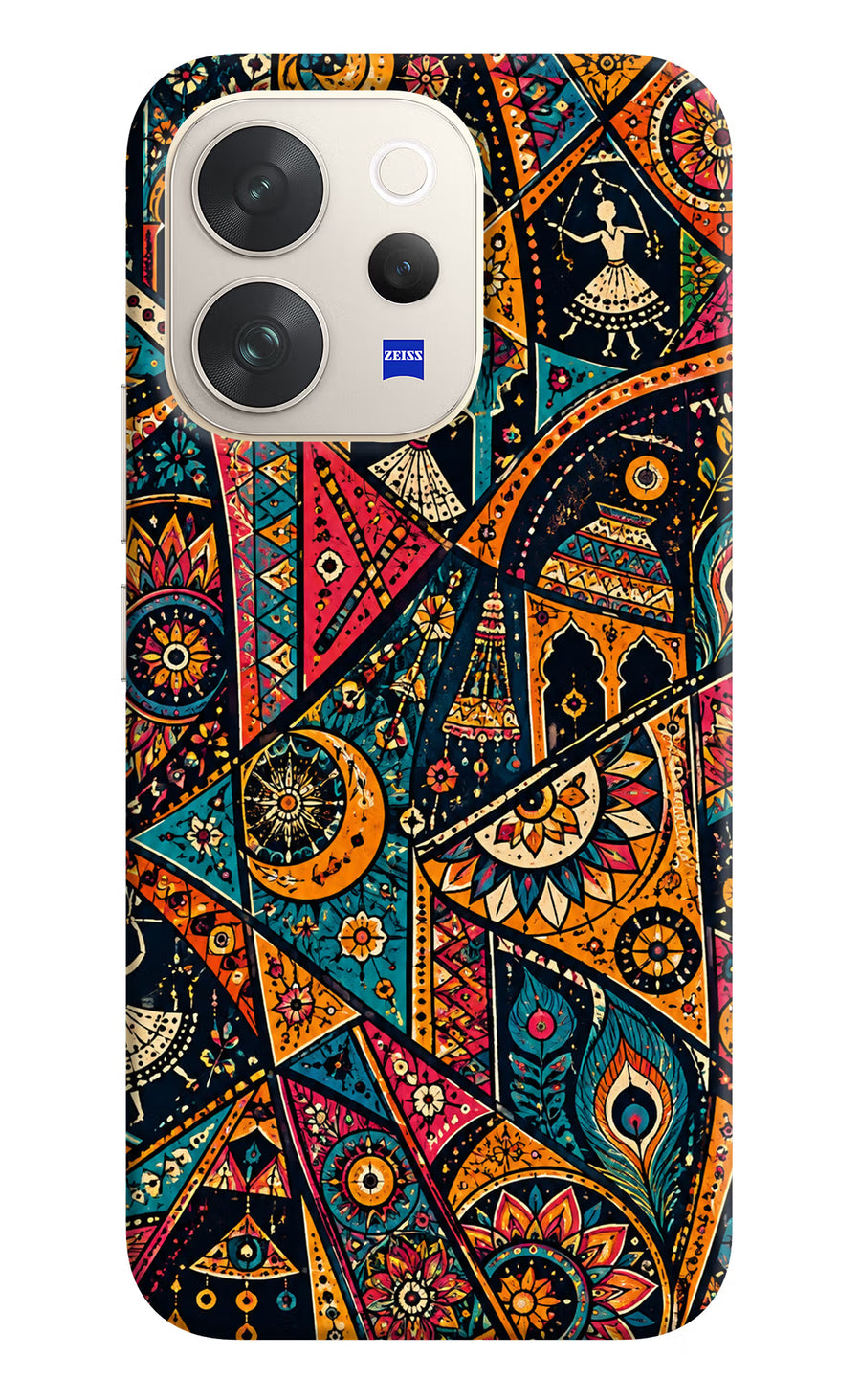 Folk Print Vivo V70 5G Back Cover, Hard case