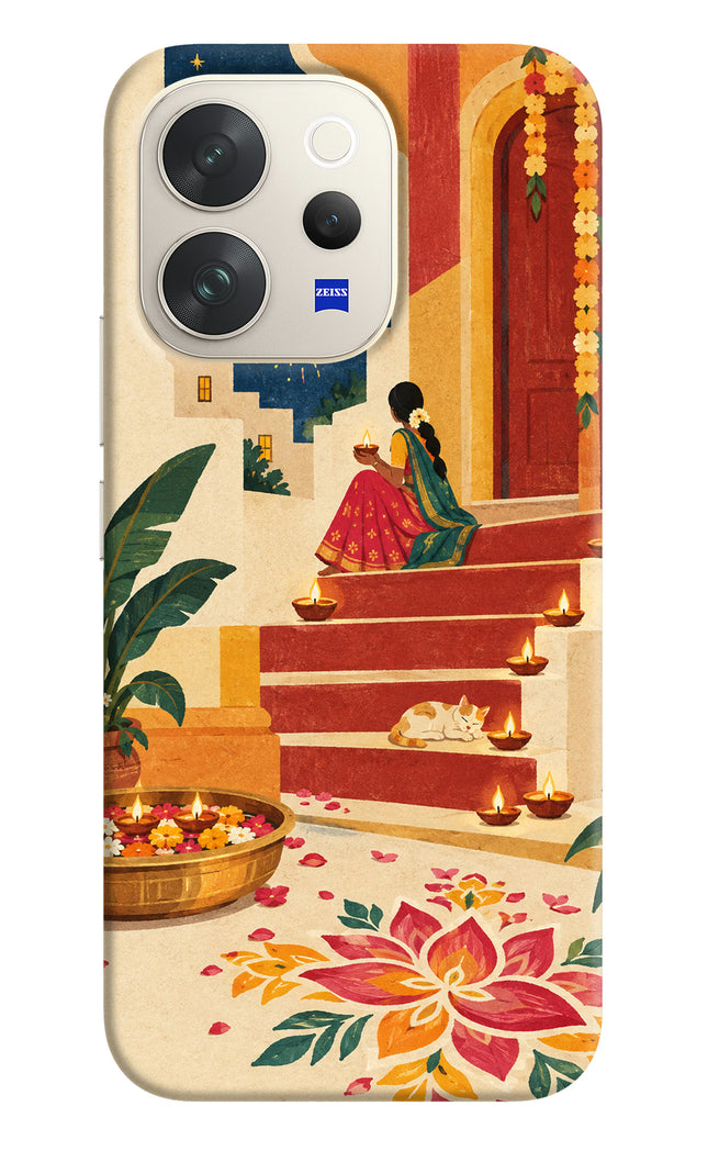 Diwali Rangoli Vivo V70 5G Hard Case Back Cover by Casekaro