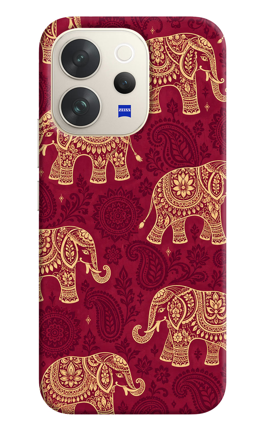 Maroon Elephant Vivo V70 5G Back Cover, Hard case