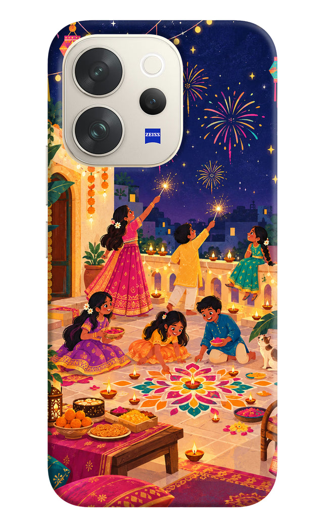 Diwali Night Vivo V70 5G Hard Case Back Cover by Casekaro