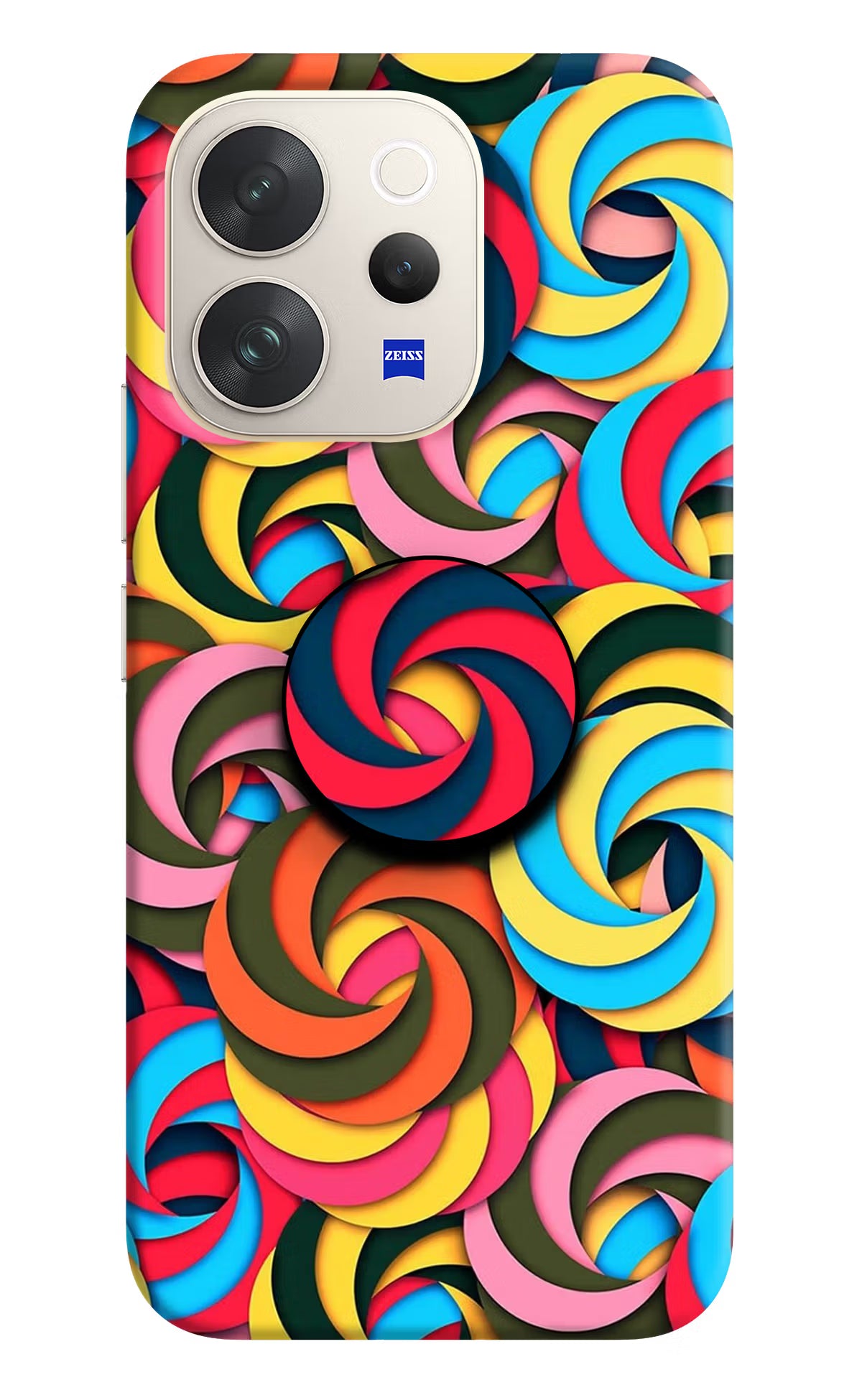 Spiral Pattern Vivo V70 5G Pop Case by Casekaro