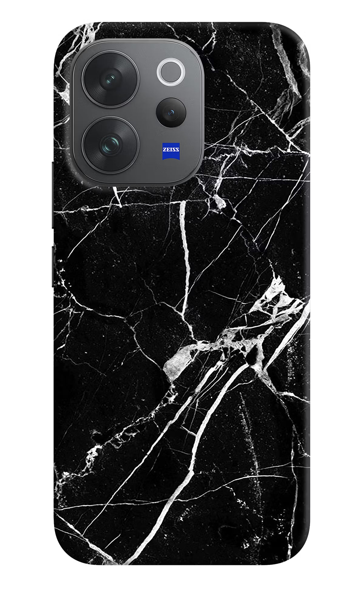 Black Marble Pattern Vivo V70 Elite 5G Hard Case Back Cover by Casekaro