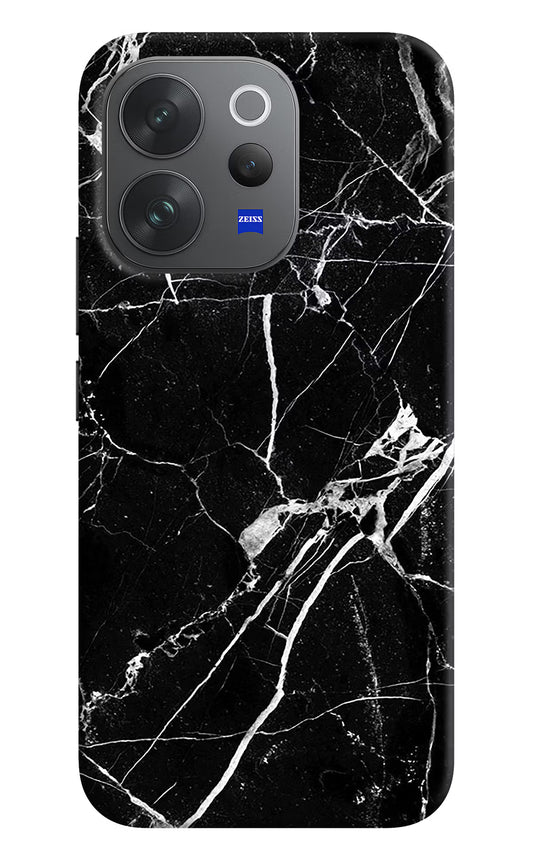 Black Marble Pattern Vivo V70 Elite 5G Hard Case Back Cover by Casekaro