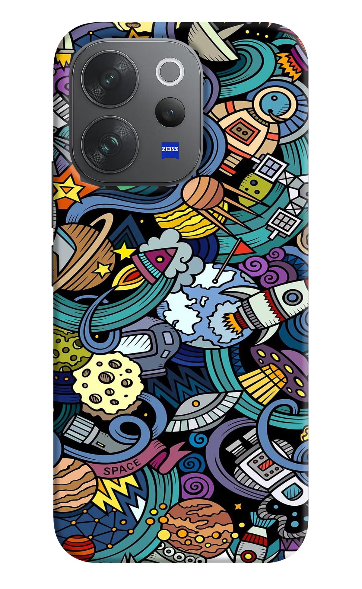 Space Abstract Vivo V70 Elite 5G Hard Case Back Cover by Casekaro