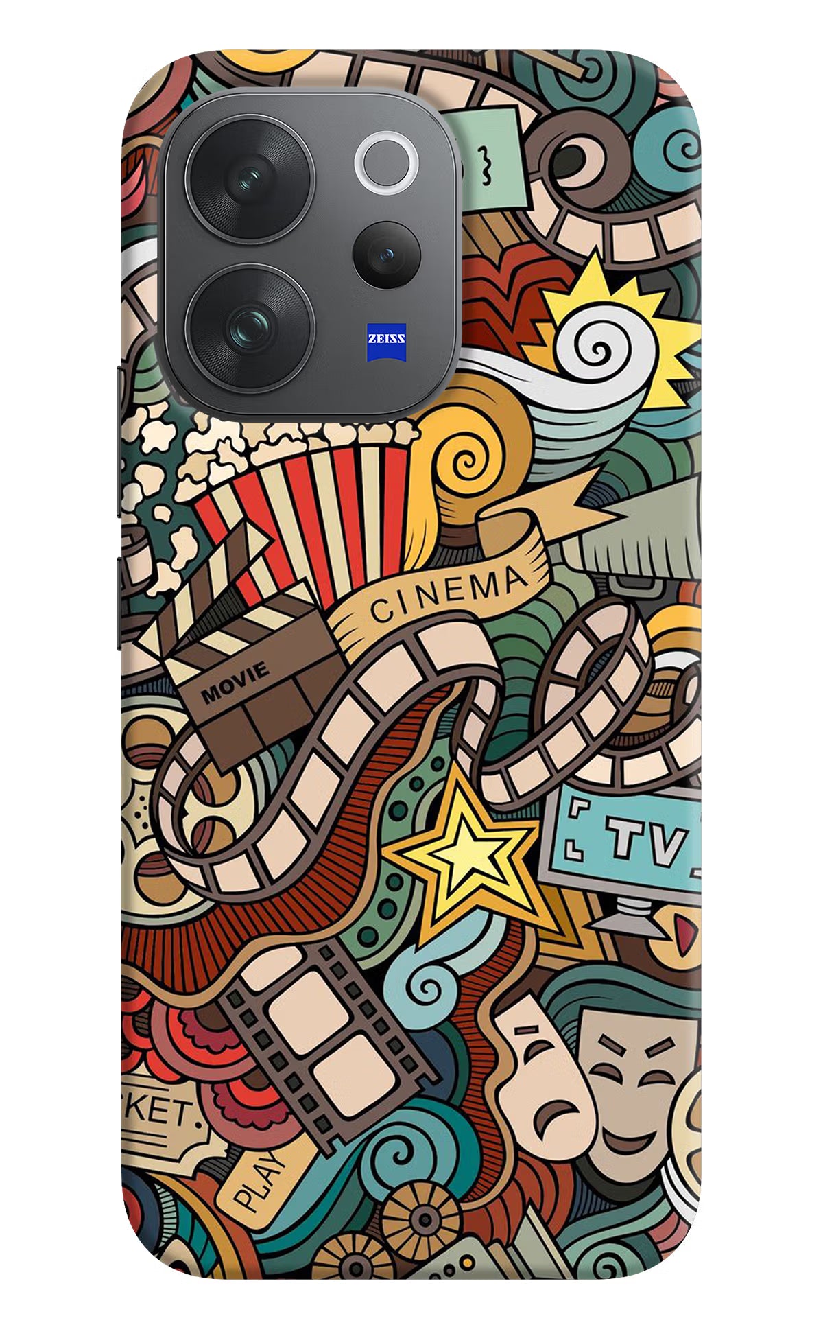Cinema Abstract Vivo V70 Elite 5G Hard Case Back Cover by Casekaro