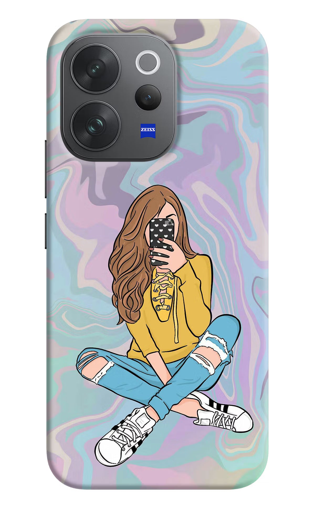 Selfie Girl Vivo V70 Elite 5G Hard Case Back Cover by Casekaro