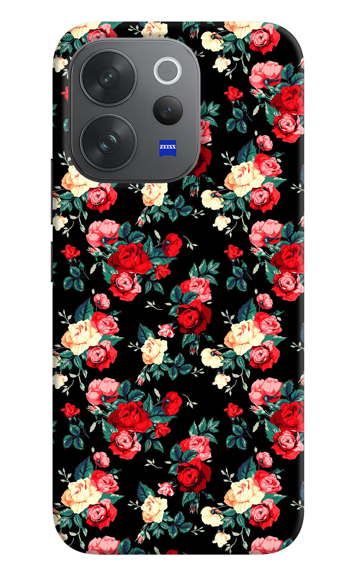 Rose Pattern Vivo V70 Elite 5G Hard Case Back Cover by Casekaro