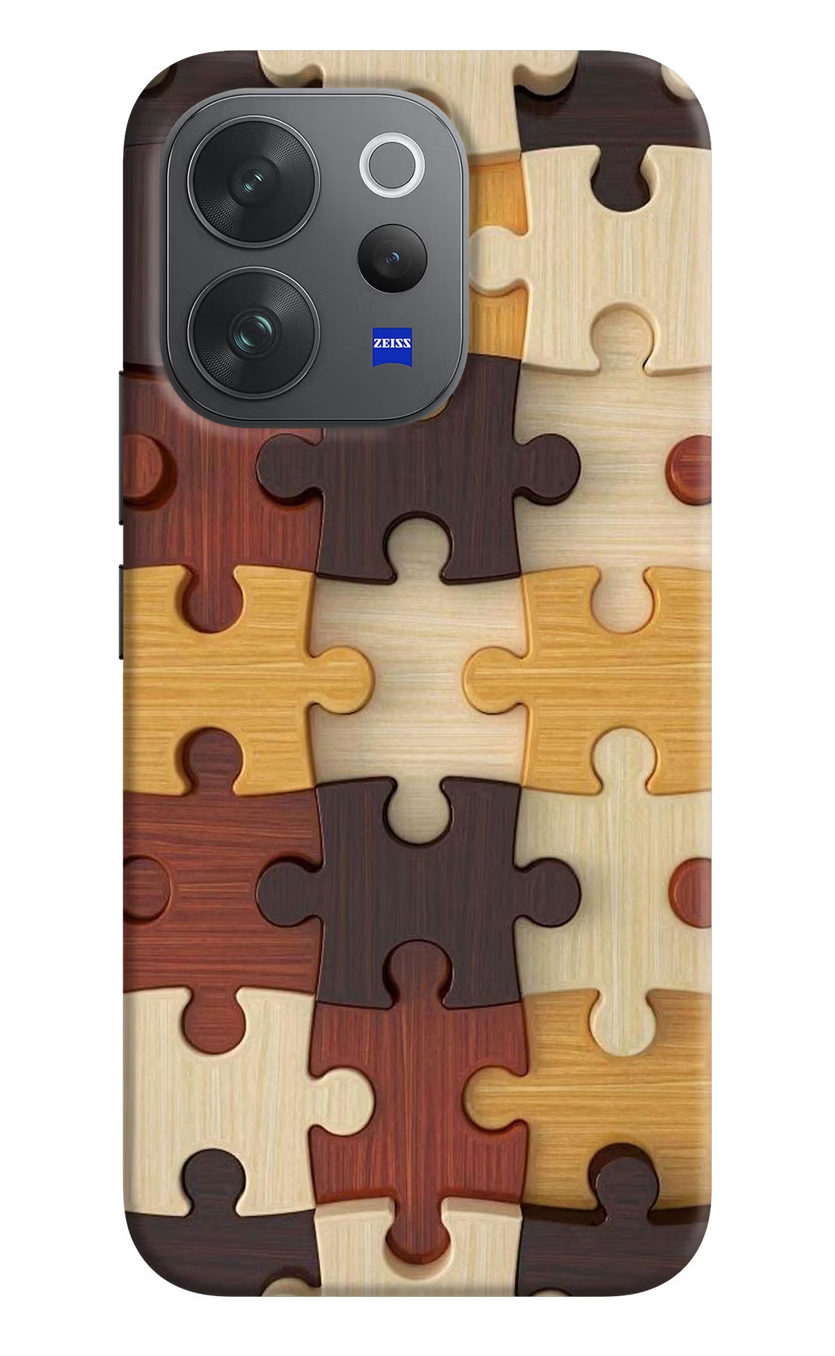 Wooden Puzzle Vivo V70 Elite 5G Hard Case Back Cover by Casekaro