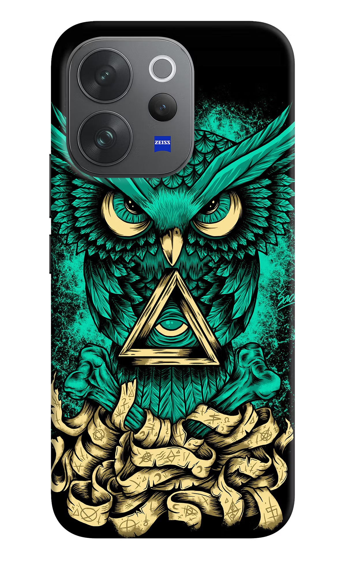 Green Owl Vivo V70 Elite 5G Hard Case Back Cover by Casekaro
