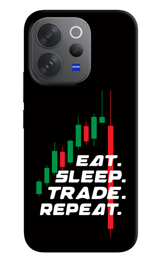 Eat Sleep Trade Repeat Vivo V70 Elite 5G Hard Case Back Cover by Casekaro