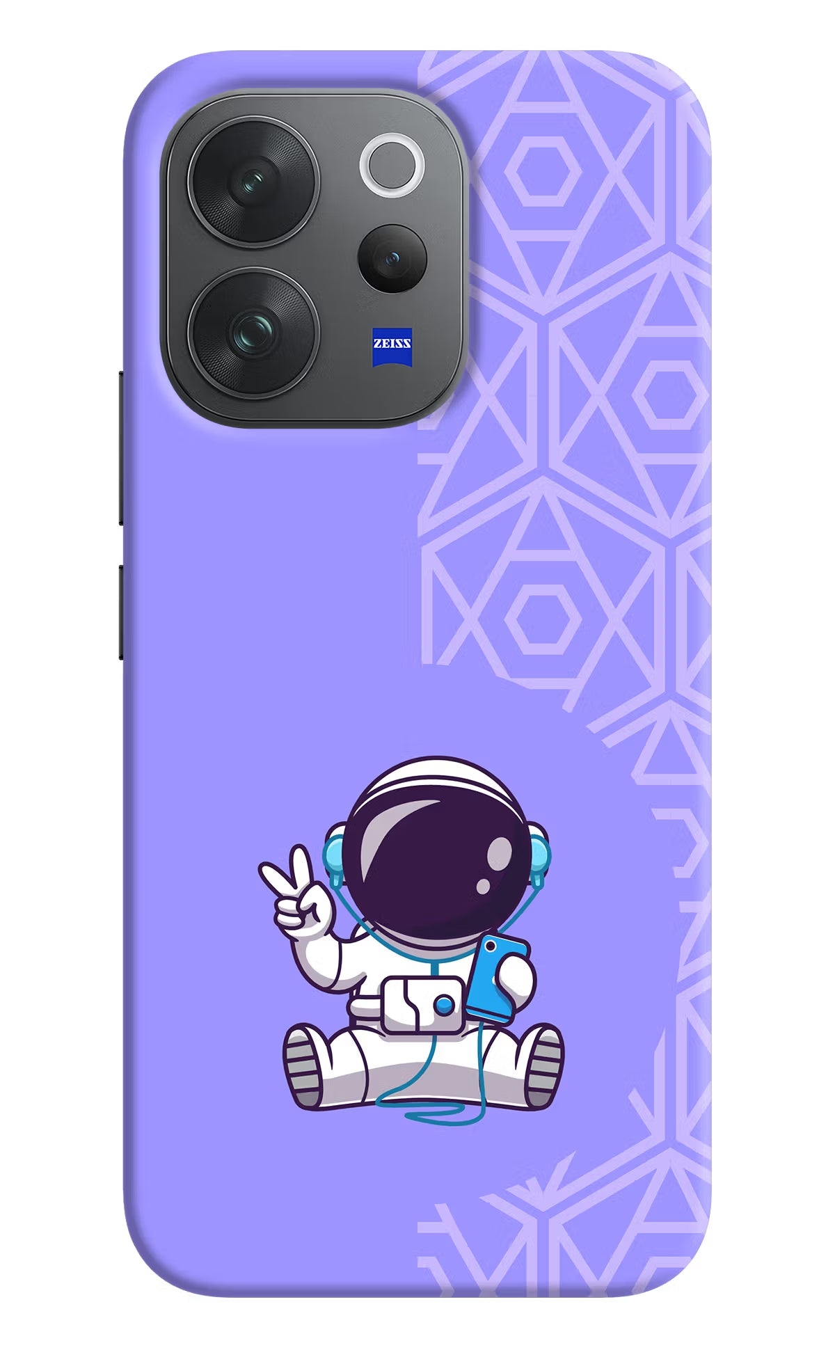 Cute Astronaut Chilling Vivo V70 Elite 5G Hard Case Back Cover by Casekaro