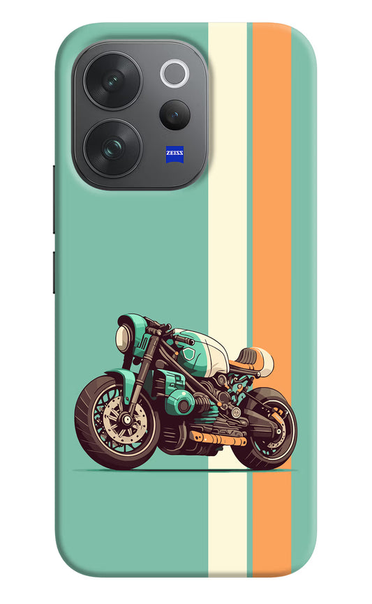 Striped Moto Drift Vivo V70 Elite 5G Hard Case Back Cover by Casekaro