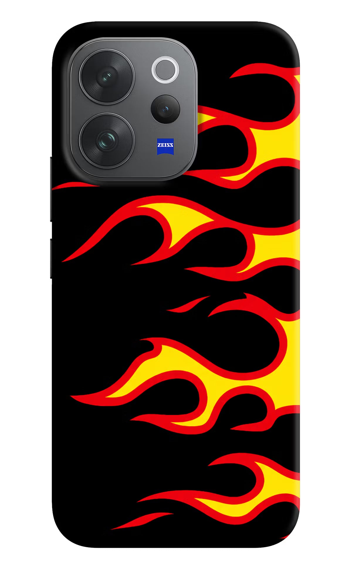 Side Sweep Flames Vivo V70 Elite 5G Hard Case Back Cover by Casekaro