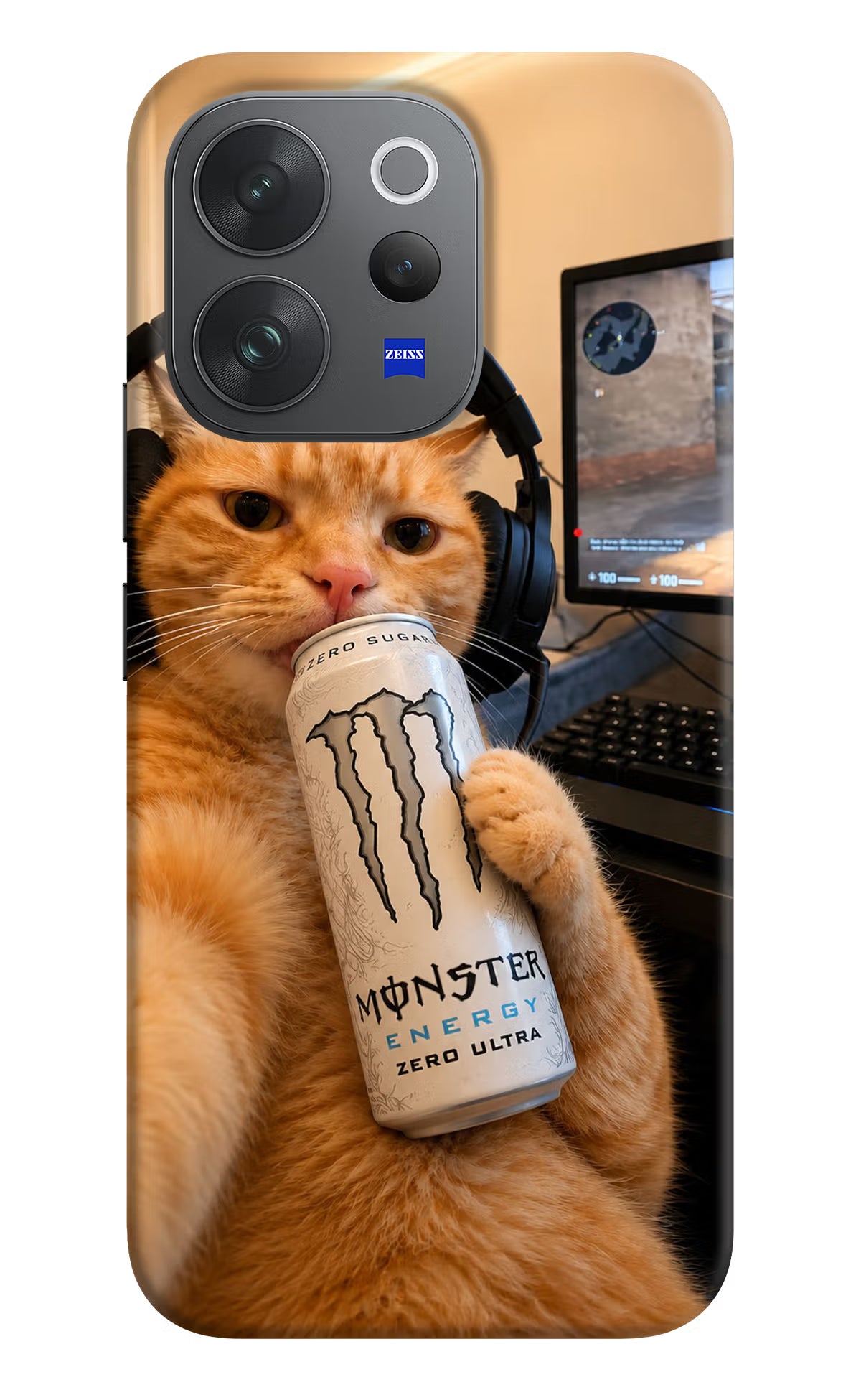 Gamer Cat Energy Vivo V70 Elite 5G Back Cover