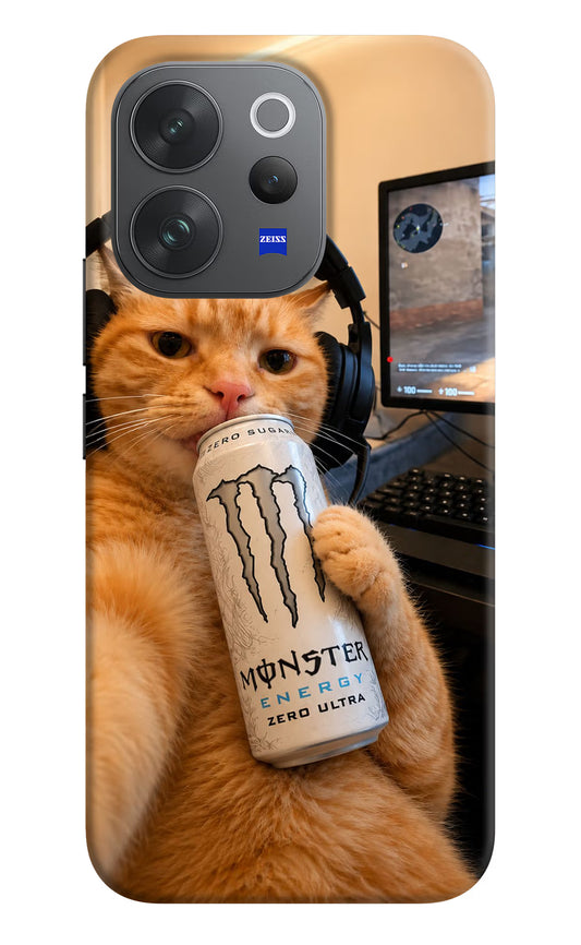 Gamer Cat Energy Vivo V70 Elite 5G Hard Case Back Cover by Casekaro