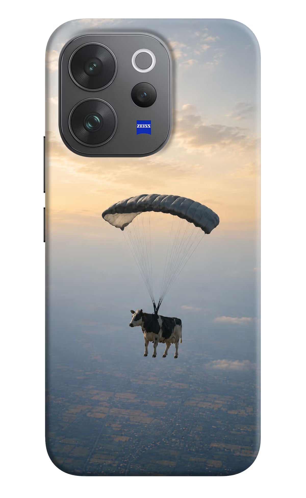 Skydiving Cow Vivo V70 Elite 5G Hard Case Back Cover by Casekaro