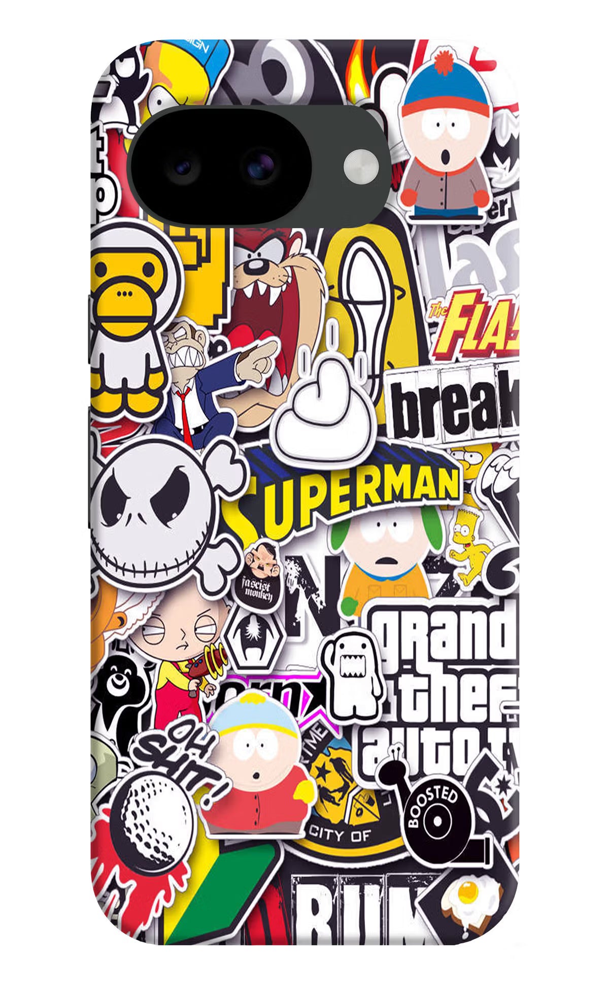 Sticker Bomb Google Pixel 10a Hard Case Back Cover by Casekaro