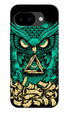 Green Owl Google Pixel 10a Hard Case Back Cover by Casekaro