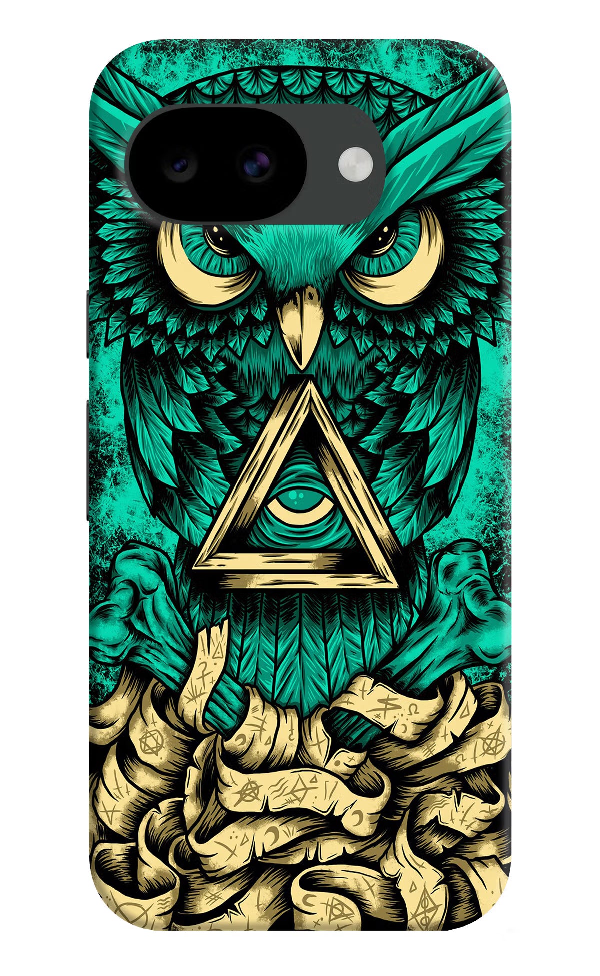 Green Owl Google Pixel 10a Hard Case Back Cover by Casekaro
