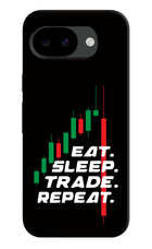 Eat Sleep Trade Repeat Google Pixel 10a Hard Case Back Cover by Casekaro