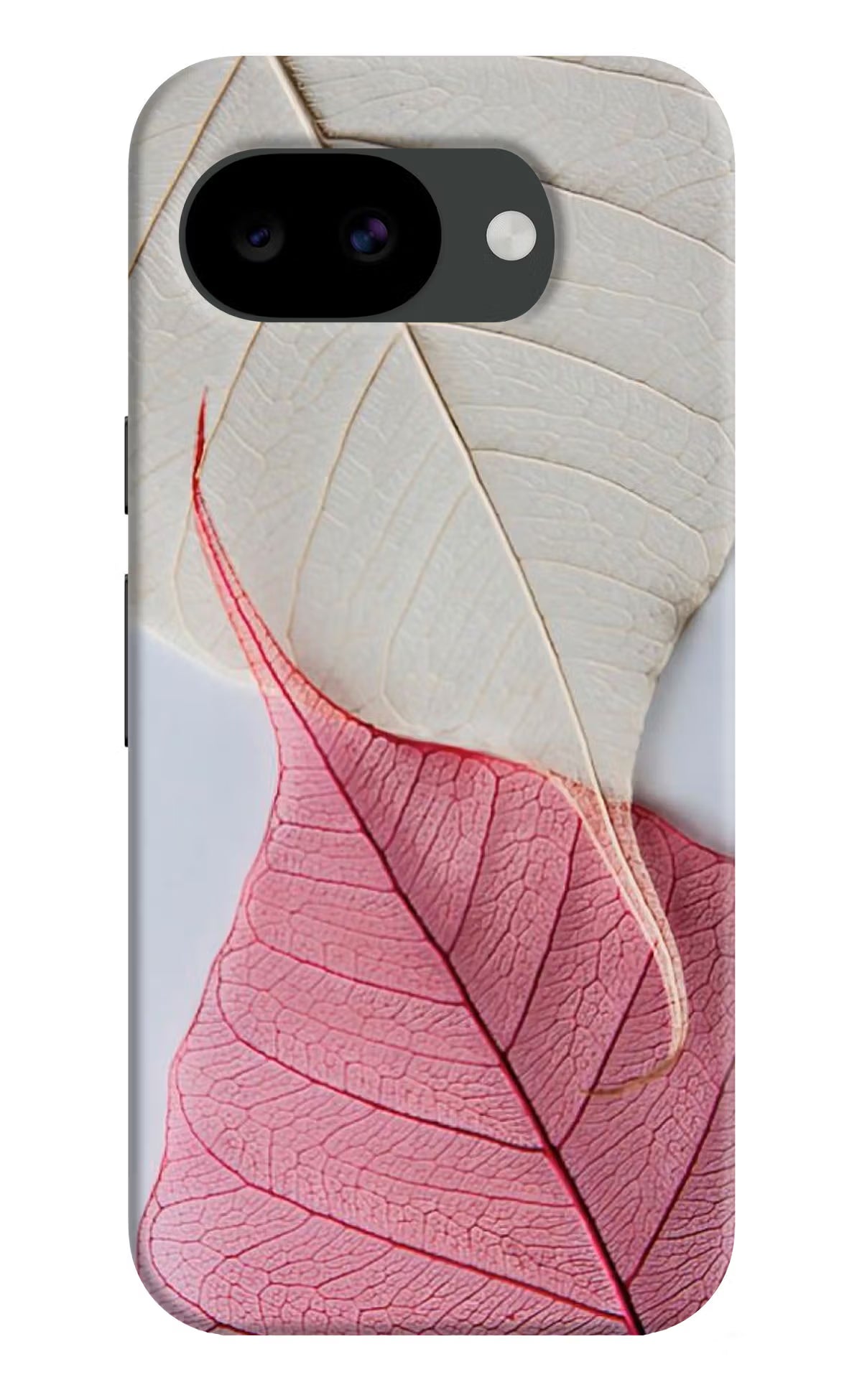 White Pink Leaf Google Pixel 10a Hard Case Back Cover by Casekaro