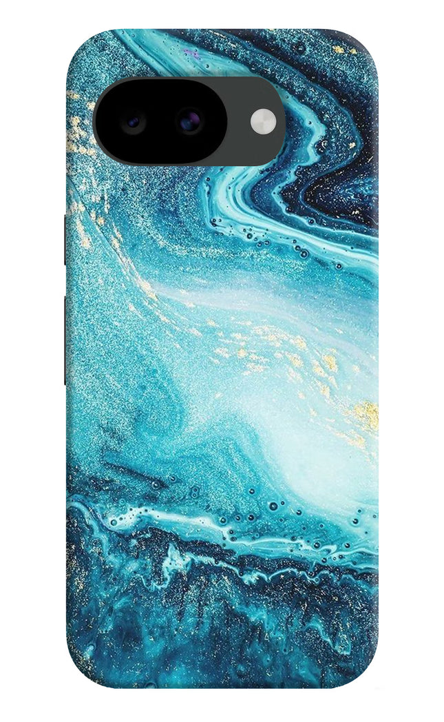 Blue Glitter Marble Google Pixel 10a Hard Case Back Cover by Casekaro