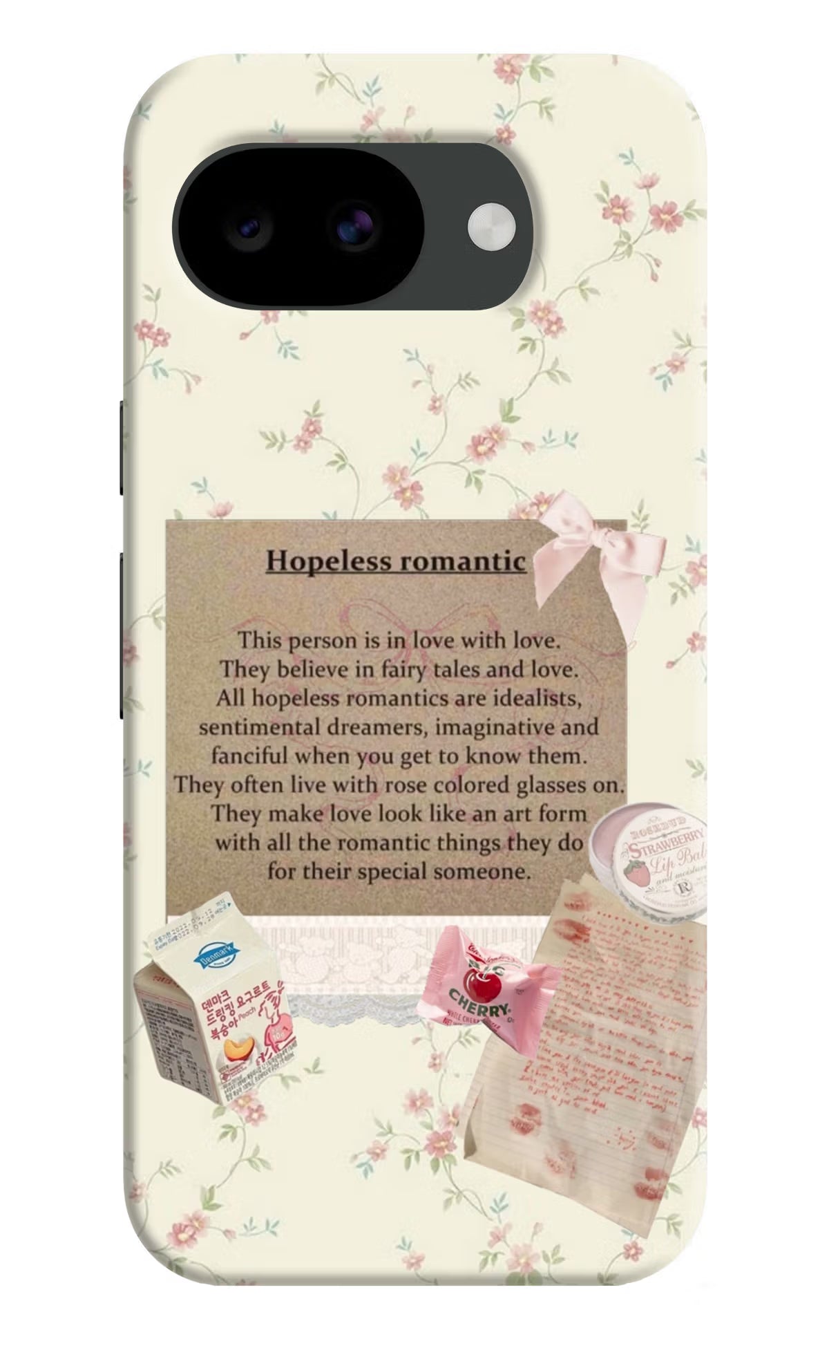 Hopeless Romantic Google Pixel 10a Hard Case Back Cover by Casekaro