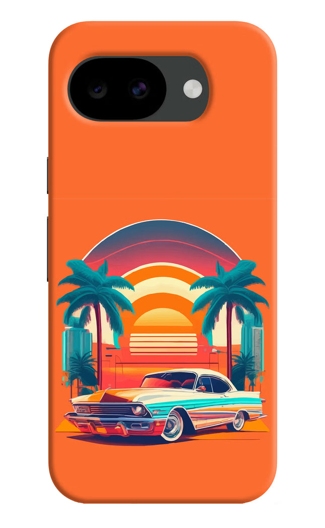 Palm Drive 80s Google Pixel 10a Hard Case Back Cover by Casekaro