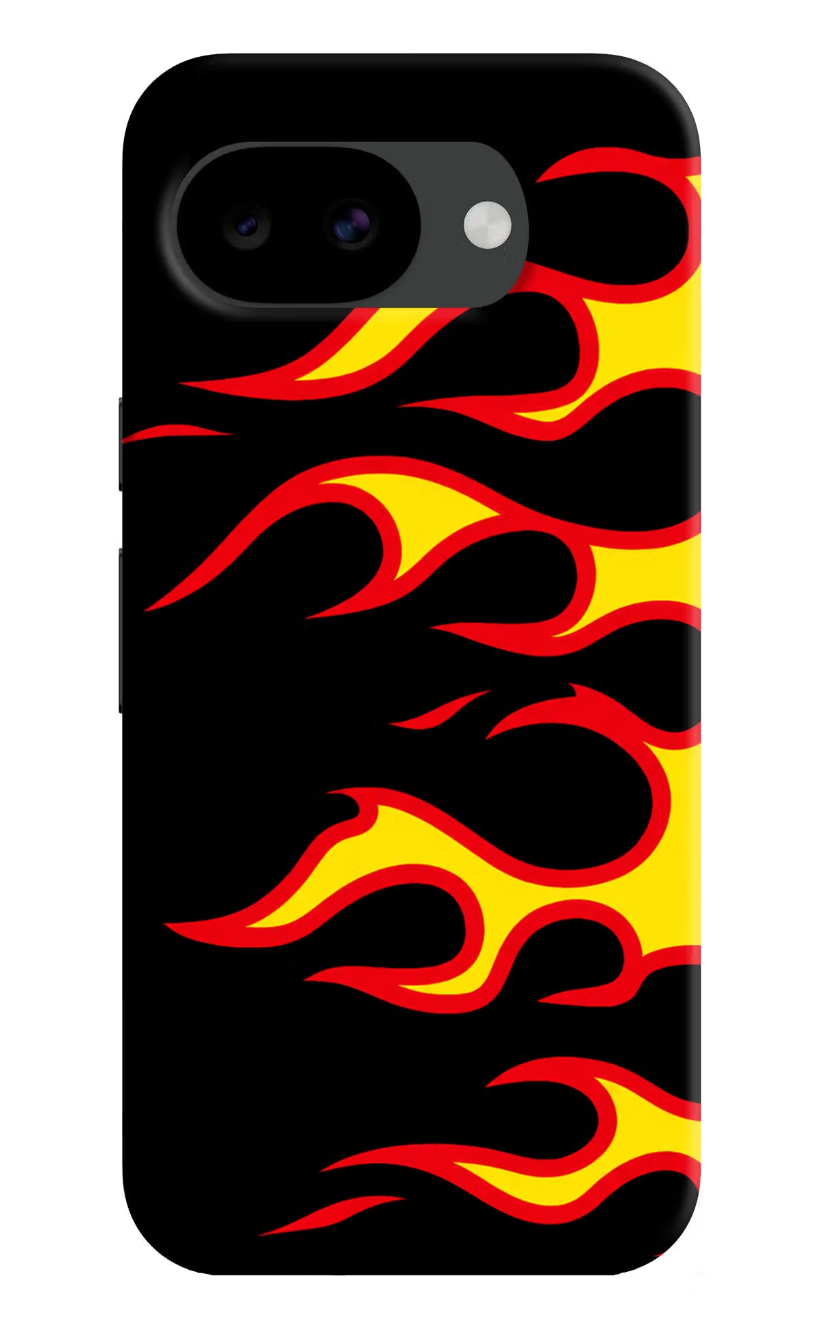 Side Sweep Flames Google Pixel 10a Hard Case Back Cover by Casekaro
