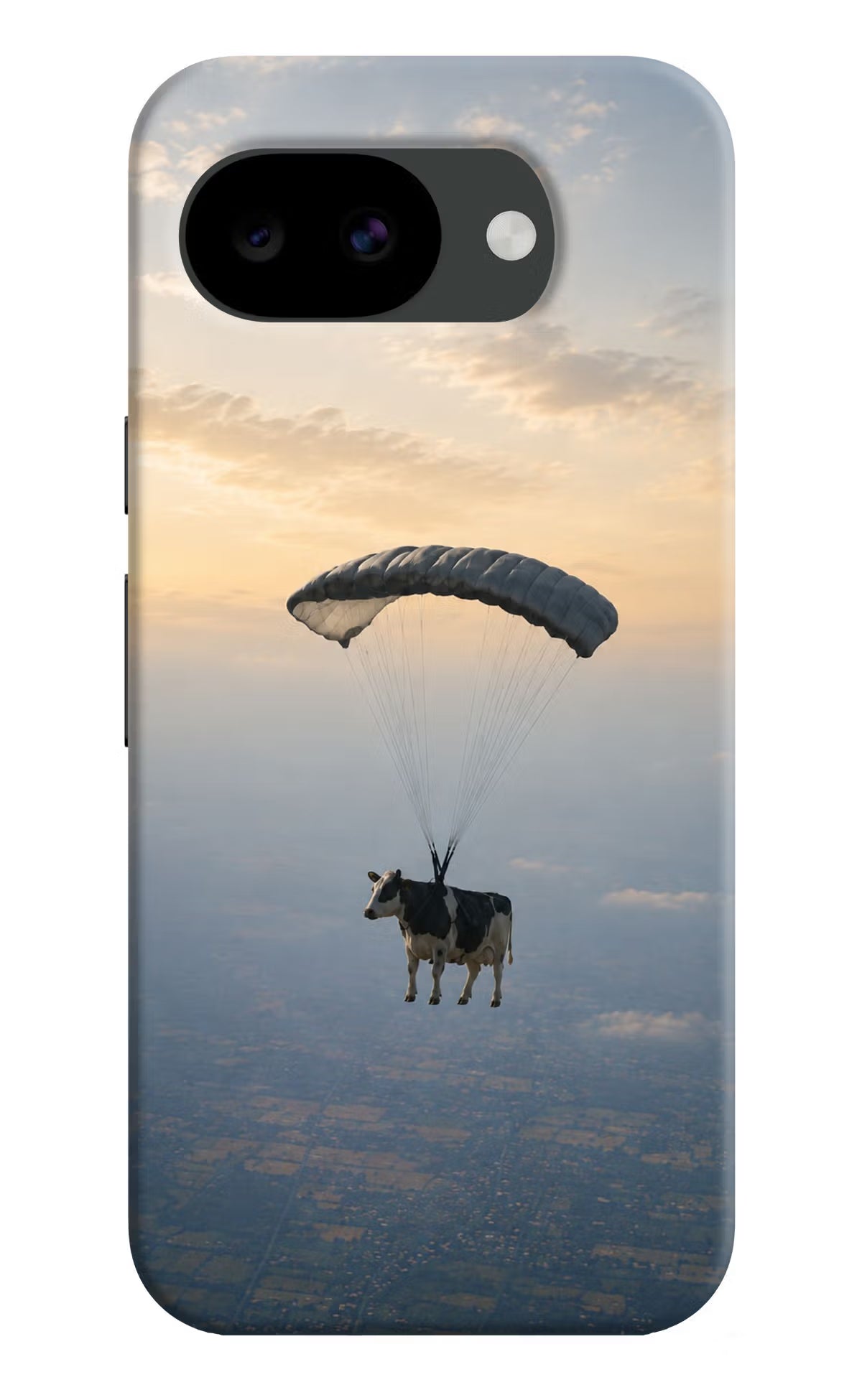 Skydiving Cow Google Pixel 10a Hard Case Back Cover by Casekaro