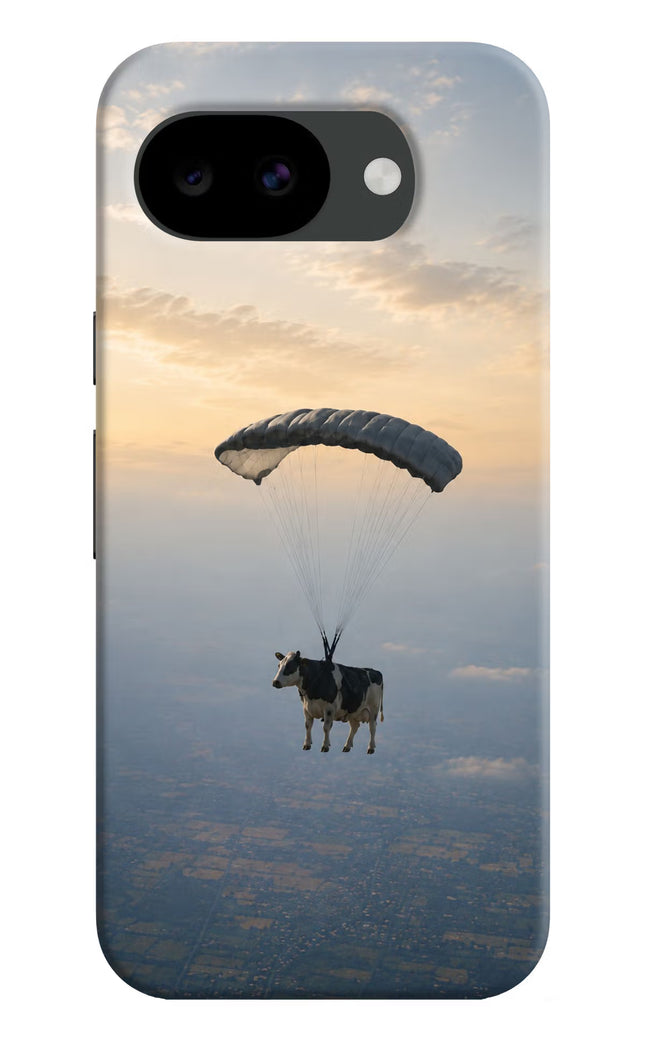 Skydiving Cow Google Pixel 10a Hard Case Back Cover by Casekaro
