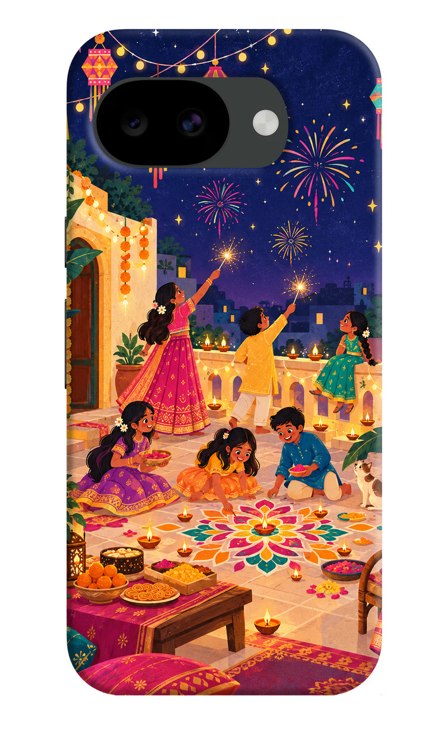 Diwali Night Google Pixel 10a Back Cover, Hard case