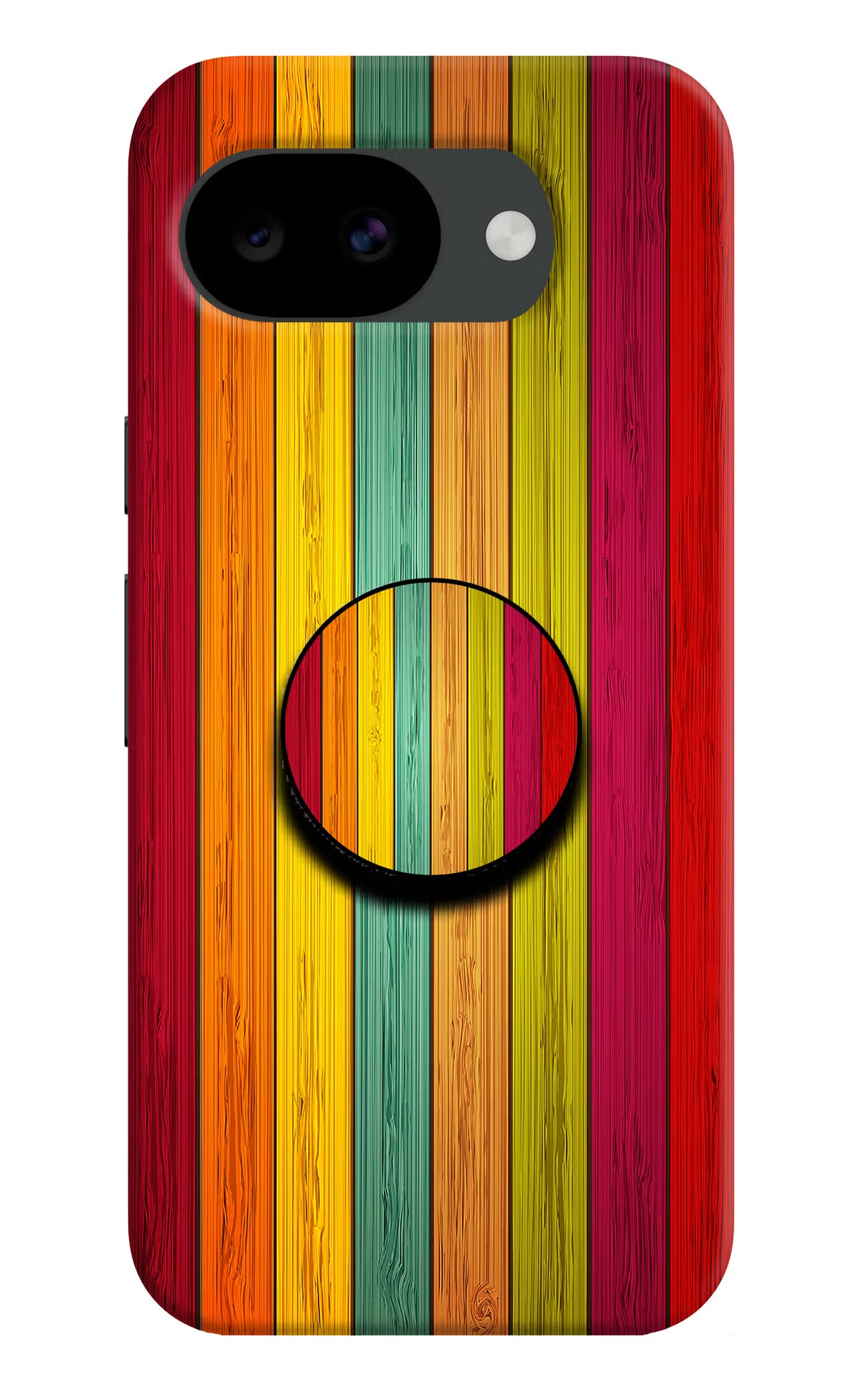 Multicolor Wooden Google Pixel 10a Pop Case by Casekaro