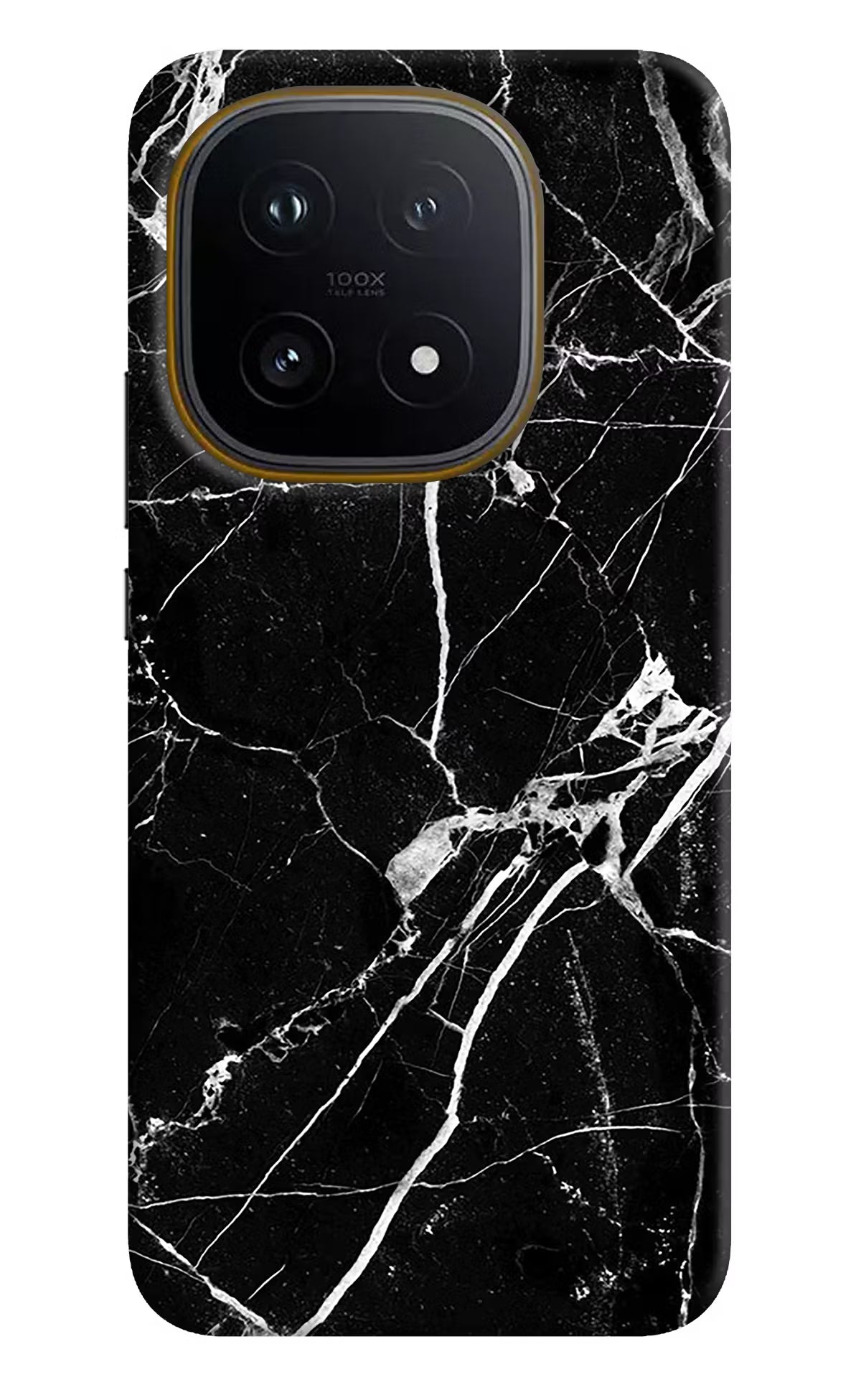 Black Marble Pattern iQOO 15 5G Hard Case Back Cover by Casekaro