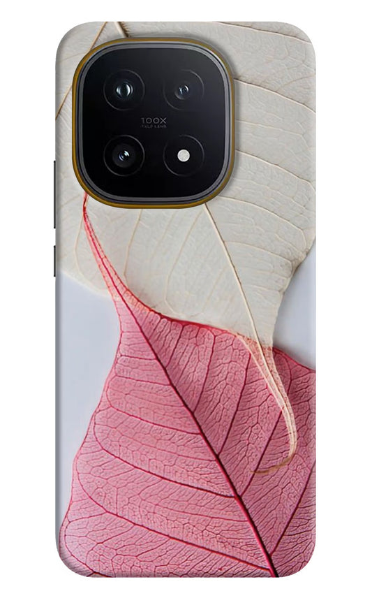White Pink Leaf iQOO 15 5G Hard Case Back Cover by Casekaro