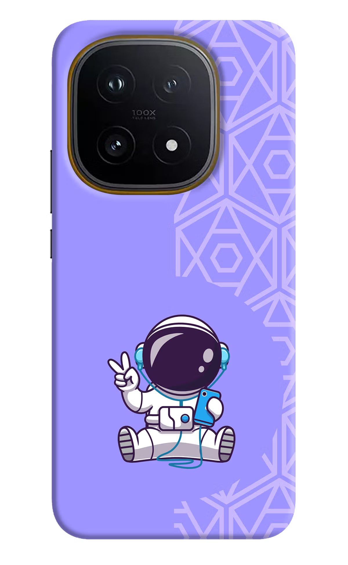 Cute Astronaut Chilling iQOO 15 5G Hard Case Back Cover by Casekaro