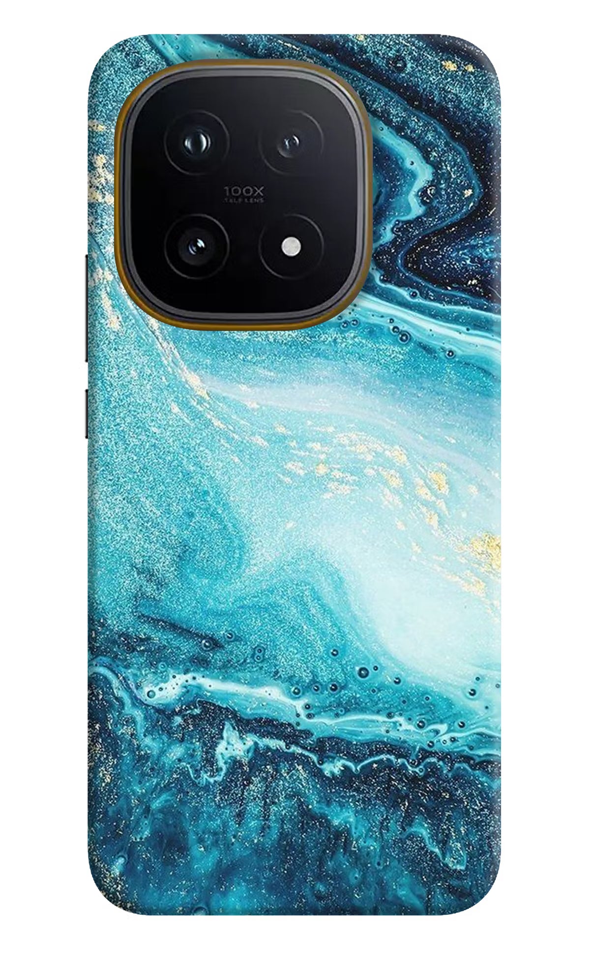 Blue Glitter Marble iQOO 15 5G Hard Case Back Cover by Casekaro