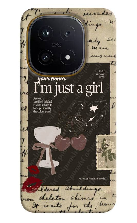 I am just a girl iQOO 15 5G Hard Case Back Cover by Casekaro